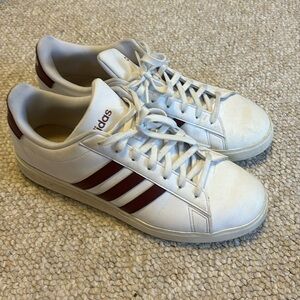 Size 13 Maroon Adidas Grand Court Shoes